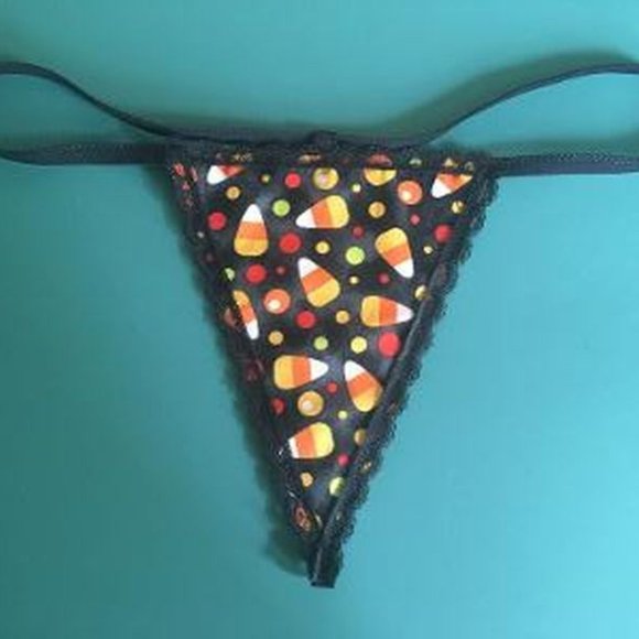 Hand Crafted Intimates & Sleepwear Womens Candy Corn Halloween